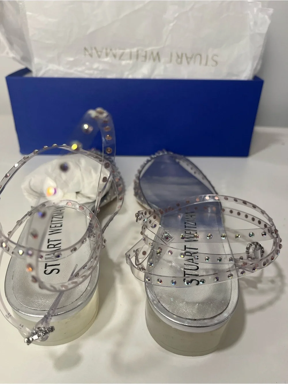 Stuart Weitzman Glam Wrap Flats